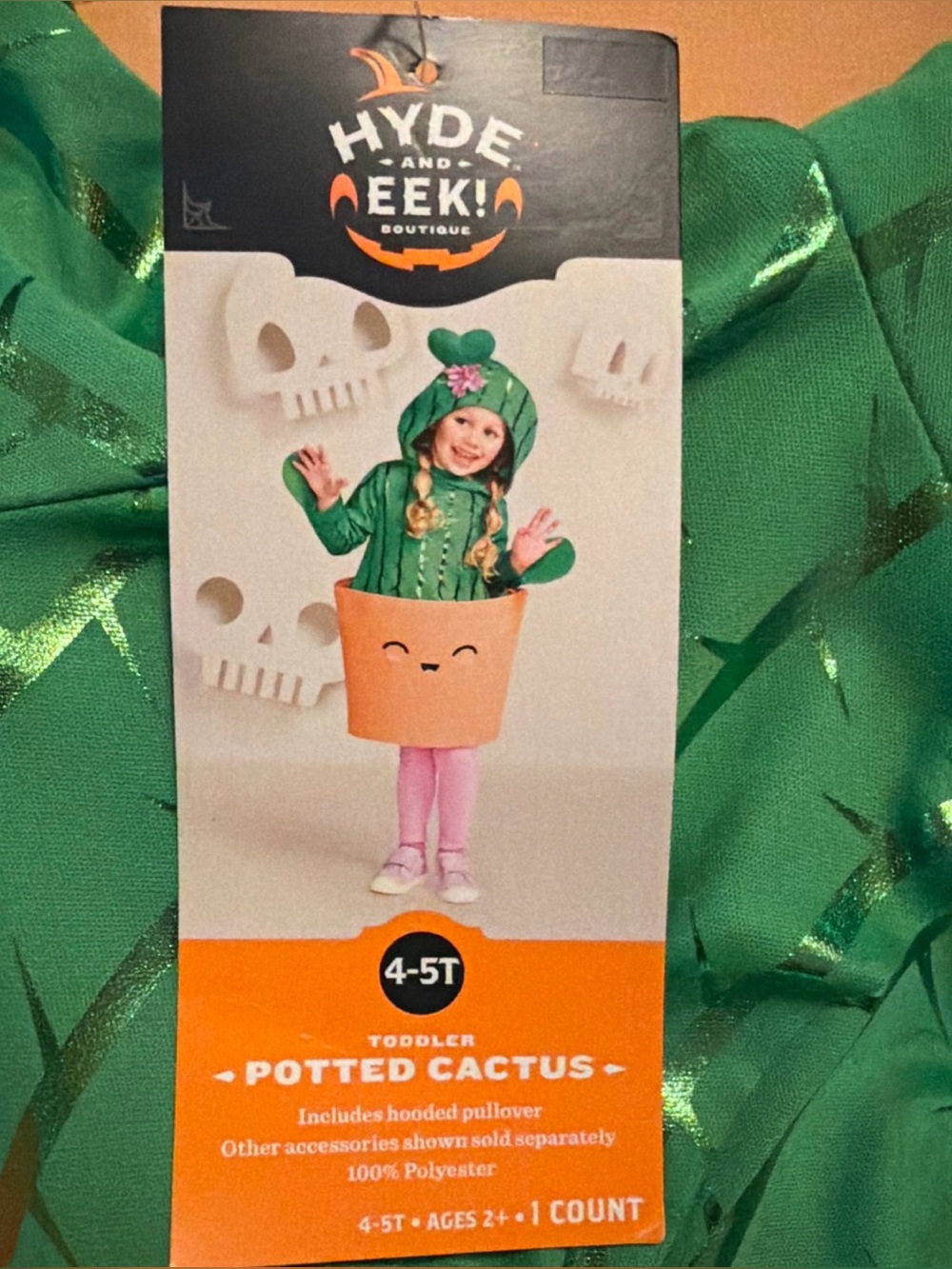 Hyde and Eek! Potted Cactus Costume Size 4-5T